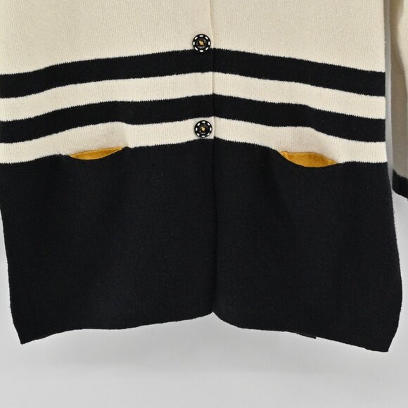 ANTHROPOLOGIE Sweater Womens Size XS ANGEL OF THE NORTH Cardigan Stripe Button - Picture 3 of 13